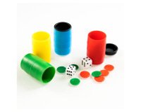 Cubilete parchis/oca fournier con dados y fichas para 4 jugadores