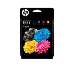 Ink-jet hp 937 officejet pro 9120e / 9130e / 9720 / 9730 / 9110b / 9120b / 9130b pack de 4 colores negro amarillo cian