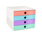 Fichero cajones de sobremesa exacompta filibox candy tidy 4 cajones colores surtidos 348x284x233 mm