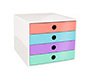 Fichero cajones de sobremesa exacompta filibox candy tidy 4 cajones colores surtidos 348x284x233 mm