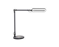 Lampara de escritorio maul led 3 niveles intensidad luz cabezal y brazo inclinable con carga inductiva qi color