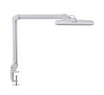 Lampara de escritorio maul led con pinza cabezal inclinable y giratorio color blanco