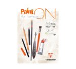 Bloc de dibujo multitecnicas clairefontaine paint on din a4 encolado 40 hojas 250 gr liso