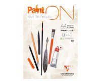Bloc de dibujo multitecnicas clairefontaine paint on din a4 encolado 40 hojas 250 g liso