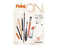 Bloc de dibujo multitecnicas clairefontaine paint on din a5 encolado 40 hojas 250 g liso