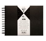 Album de fotos espiral clairefontaine tapa dura negra 210x160 mm 40 hojas 185 g