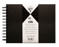 Album de fotos espiral clairefontaine tapa dura negra 210x160 mm 40 hojas 185 g