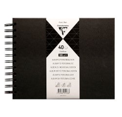 Album de fotos espiral clairefontaine tapa dura negra 210x160 mm 40 hojas 185 g