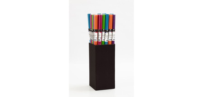 Papel de regalo clairefontaine polipropileno transparente rollo ancho 70 cm longitud 2 mt colores