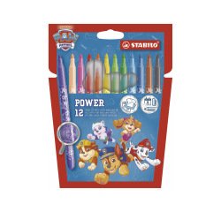 Rotulador stabilo patrulla canina lavable punta media caja de 12 unidades colores surtidos