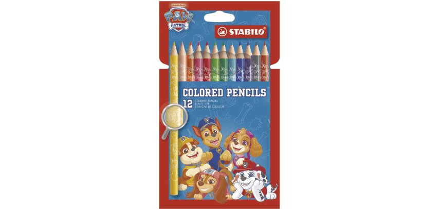 Lapices de colores stabilo patrulla canina mina 4,2 mm caja de 12 unidades colores surtidos