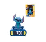 Reloj despertador digital lexibook 3d disney stitch con luz nocturna y efectos sonoros