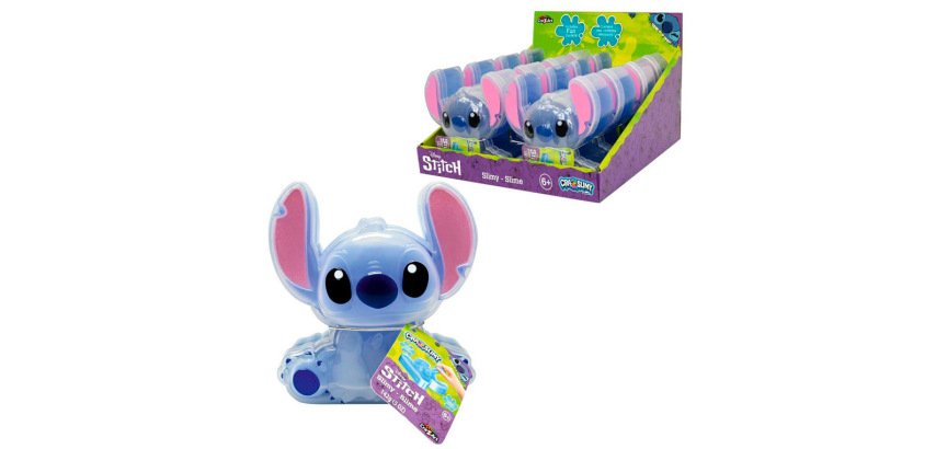 Contenedor con slime cra-z figura disney stitch 3d