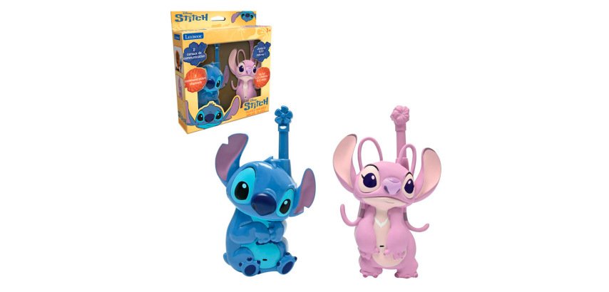 Walkie talkies lexibook 3d disney stitch&angel 2 canales 500 m
