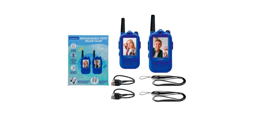 Walkie talkies lexibook con pantalla funcion llamada de video 500 m recargable