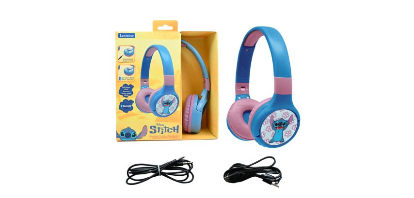 Auriculares plegables lexibook k-pop academy 2 en 1 bluetooth y cable usb-c control de volumen