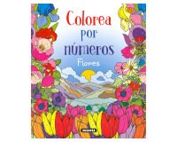 Cuaderno de colorear susaeta flores colorear por numeros 64 paginas 21,5x25 cm