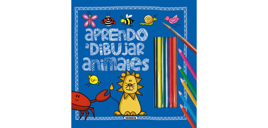 Cuaderno de colorear susaeta aprendo a dibujar animales 32 paginas 23,2x23,5 cm