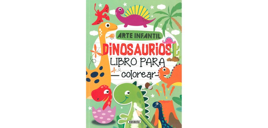 Cuaderno de colorear susaeta dinosaurios 192 paginas 21x28 cm
