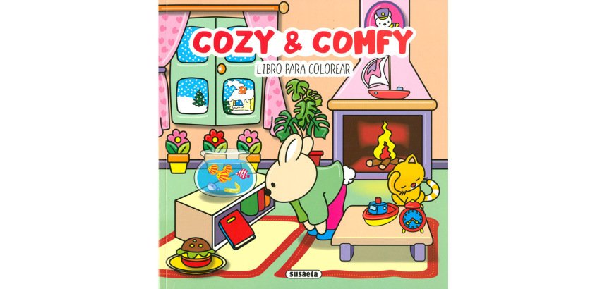 Cuaderno de colorear susaeta 1 cozy&comfy 48 paginas 24,2x24,2 cm