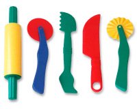 Instrumentos de modelar miniland para pasta blanda 22 cm set de 5 piezas