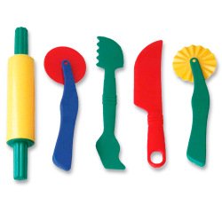 Instrumentos de modelar miniland para pasta blanda 22 cm set de 5 piezas