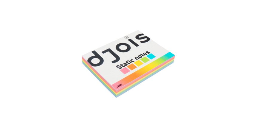Bloc de notas electrostaticas quita y pon djois 75x100 mm 250 hojas 5 colores surtidos
