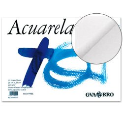 Bloc dibujo acuarela din a4 encolado 23x32.5 cm 20 h de 240 gr/m2