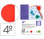 Separador liderpapel plastico alfabetico a-z cuarto