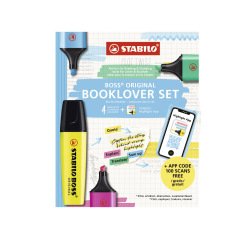 Rotulador stabilo boss fluorescente original hl app estuche libro de 4 unidades colores surtidos