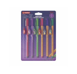 Rotulador stabilo acuarelable pen 68/point 88 k-pop blister de 6 unidades mixtas colores surtidos