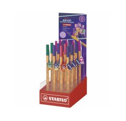 Rotulador stabilo point 88 punta de fibra k-pop expositor de 16 unidades colores surtidos
