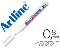 Rotulador artline marcador permanente ek-444 xf blanco punta redonda 0.8 mm metal caucho y plastico