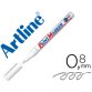 Rotulador artline marcador permanente ek-444 xf blanco punta redonda 0.8 mm metal caucho y plastico