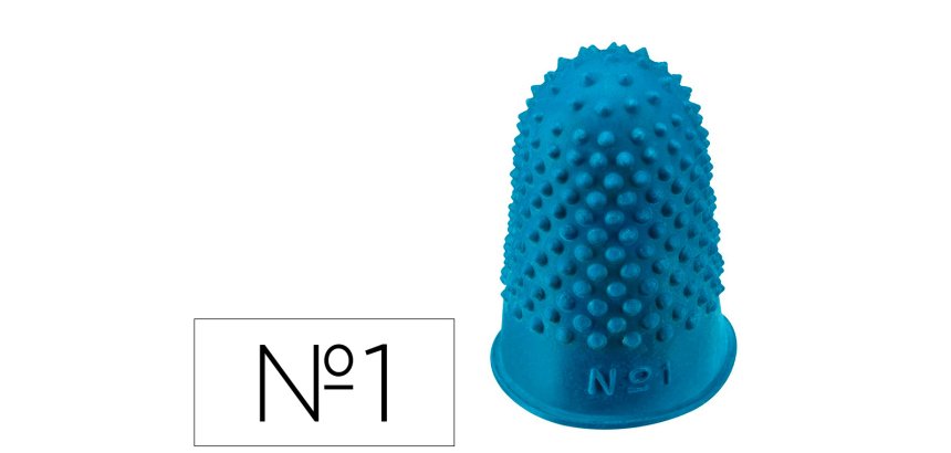 Dedil q-connect goma nº1 20-22 mm diametro caja de 12 unidades color azul