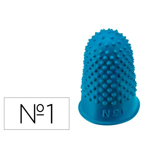 Dedil q-connect goma nº1 20-22 mm diametro caja de 12 unidades color azul