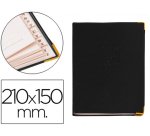 Listin telefonico q-connect tapa flexible con cantonera dorada 210x150 mm