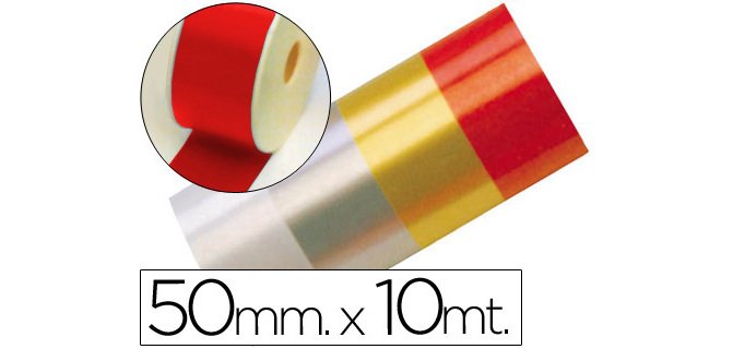 Cinta fantasia 10 m x 50 mm rojo