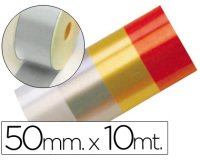 Cinta fantasia 10 mt x 50 mm plata
