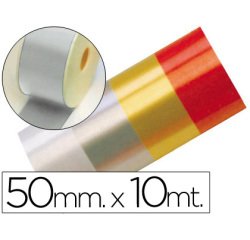Cinta fantasia 10 mt x 50 mm plata