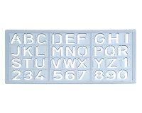 Plantilla rotulacion 1585 letras y numeros de 15 mm