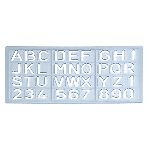 Plantilla rotulacion 1585 letras y numeros de 15 mm
