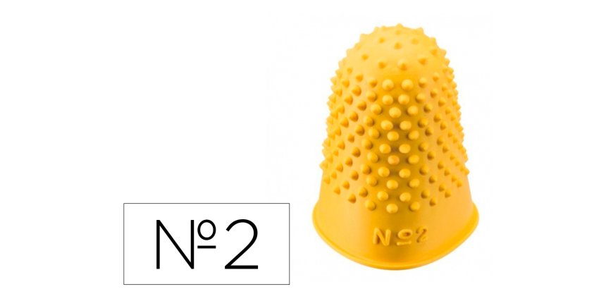 Dedil q-connect goma nº2 22-24 mm diametro caja de 12 unidades color amarillo