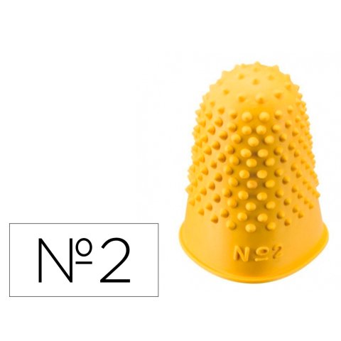 Dedil q-connect goma nº2 22-24 mm diametro caja de 12 unidades color amarillo