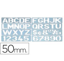 Plantilla liderpapel rotulacion 1700 letras y numeros 50 mm