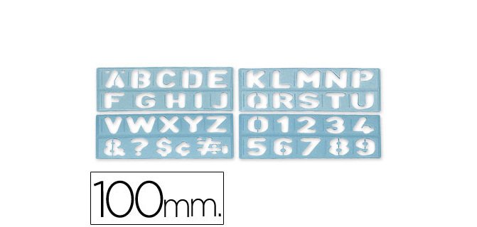 Plantilla liderpapel rotulacion 1800 letras y numeros 100 mm