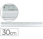 Regla q-connect metalica aluminio 30 cm
