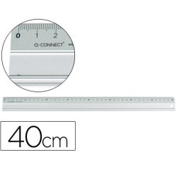 Regla q-connect metalica aluminio 40 cm