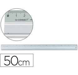 Regla q-connect metalica aluminio 50 cm