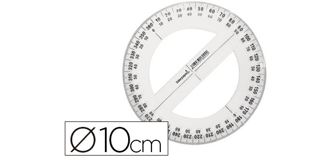 Circulo plastico liderpapel 10 cm